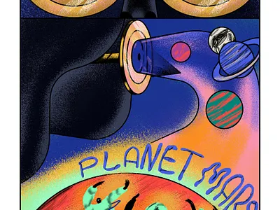 Eyes that can see life on Mars brushes comic book comics comicsart digital illustration illustration illustration art stories story