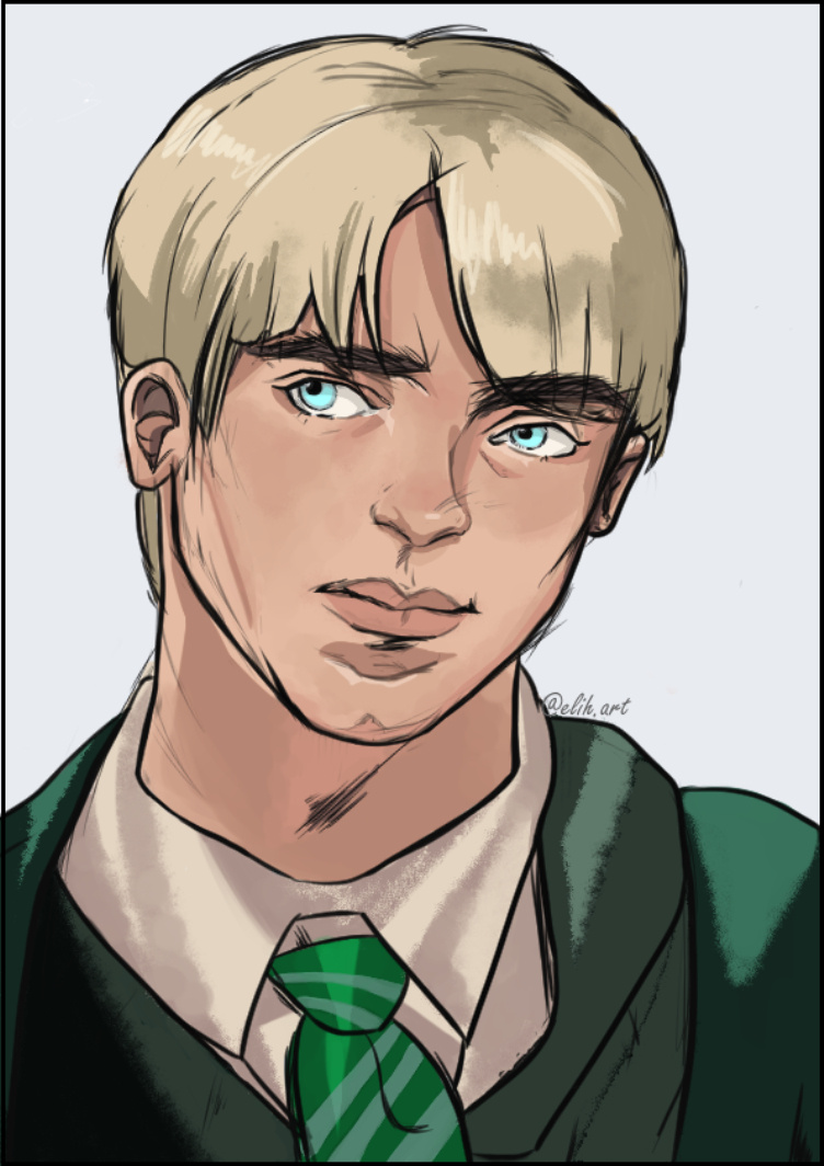 Draco Malfoy (Harry Potter) by 𝔢𝔩𝔦 𝔥 𝖆𝖗𝖙 👻🎃 on Dribbble, image size:752x1064