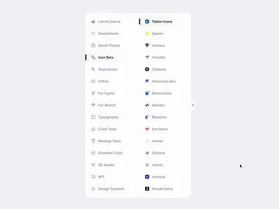 Collapsible Sidebar Interaction accordion animation collapsible flat icons interaction menu navigation sidebar sources ui