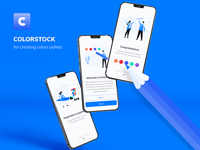 Colorstock Mobile App adobe xd application design colors colorstock daily ui design illustrator mobile app mobile ui new onboarding stock top100 ui ui design uidesign uiux ux uxdesign