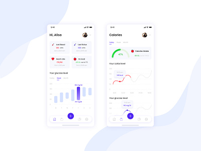 Insulin Tracker Mobile App app design diabetes disease figma health inculin inculin pump inculin tracker medecine minimal mobile app pump sugar blood tracker typography ui ux