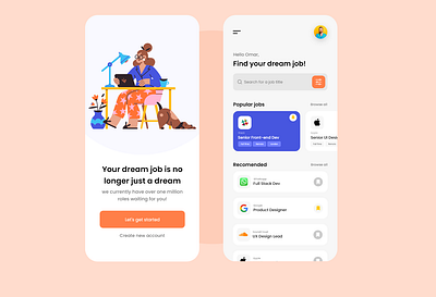 Job Finer App adobe app design design app figma job mobile mobile app mobile app design mobile ui ui ui design ux uxdesign uxui web website website design xd