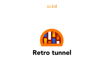 Logo Design | Retro tunnel blue branding colour design graphic design illustration logo logo design logodesign orange retro typography vector vintage