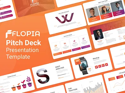 Flopia Pitch Deck Presentation Template business clean colors corporate creative design infographic investment powerpoint powerpoint template pptx presentation product project slides solutions teamwork work