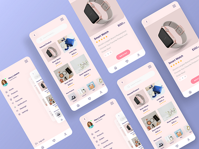 eCommerce App app apps design dribbble ecommerce app landing page design ui uiux web design website design