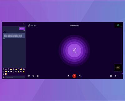 Jitsi Meet | Video Conference Re-design app chat conference course design education jitsi jitsimeet live livestream meeting message online redesign room ui ux video web webinar
