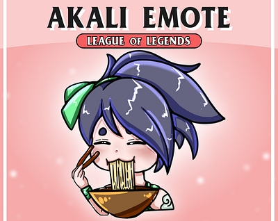 AKALI Emote from LoL for Streamer / Twitch / Discord Emotes anime emotes emote twitch twitch badges twitch emote twitch graphic