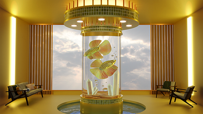 Pisces 3d 3d art astrology blender3d dailyrender design landscape render surreal surrealism