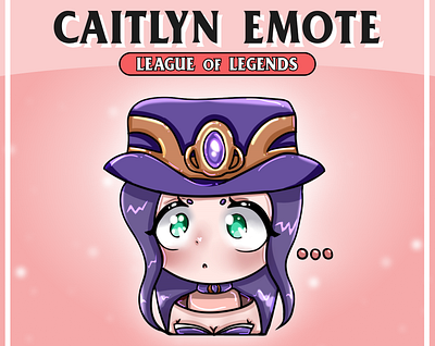 CAITLYN Emote from LoL for Streamer / Twitch / Discord anime emotes emote lol champions twitch twitch badges twitch emote twitch graphic