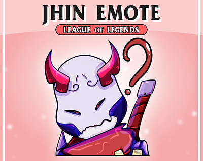 JHIN Emote from LoL for Streamer / Twitch / Discord Emote anime emotes emote twitch twitch badges twitch emote twitch graphic