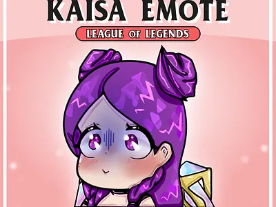 KAISA Emote from LoL for Streamer / Twitch / Discord Emote anime emotes emote twitch twitch badges twitch emote twitch graphic