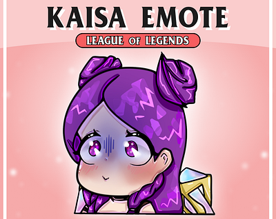 KAISA Emote from LoL for Streamer / Twitch / Discord Emote anime emotes emote twitch twitch badges twitch emote twitch graphic