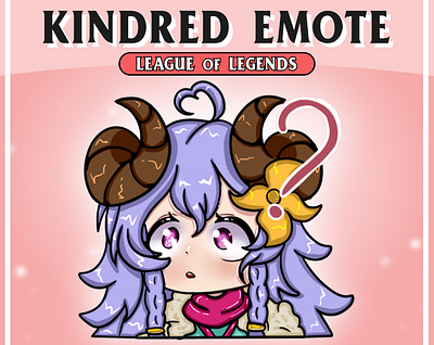 KINDRED Emote from LoL for Streamer / Twitch / Discord Emotes anime emotes emote twitch twitch badges twitch emote twitch graphic