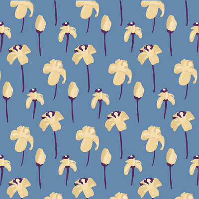 Lemon Tree Blue Pattern