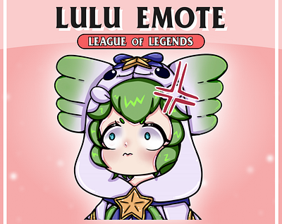 LULU Emote from LoL for Streamer / Twitch / Discord Emote anime emotes emote twitch twitch badges twitch emote twitch graphic