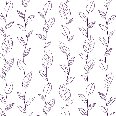 Deep Purple Leaves Pattern