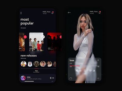 #Exploration // Music Player android app ios ios app design learning music app music player uidesign