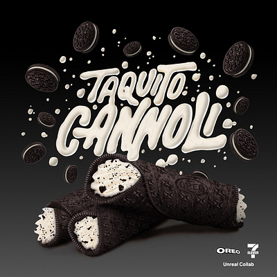 Taquito Cannoli branding design illustration lettering oreo procreate type