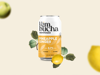 KOMBUCHA WAREHOUSE | Brand Identity label design