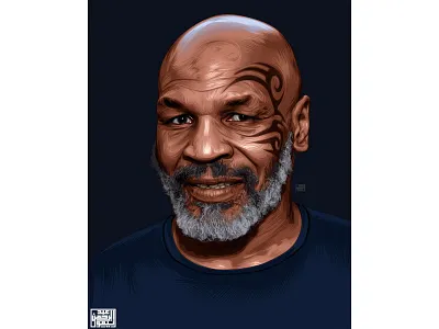 Mike Tyson Vexel art a.taymour abdelrahman taymour art artwork drawing drawings graphic illustration photoshop vexel art