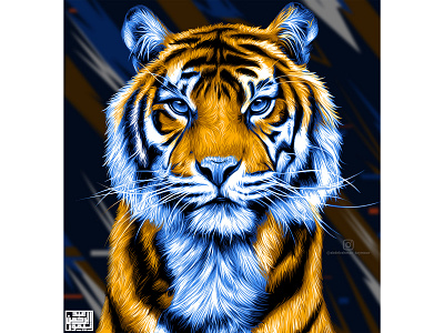 Tiger illustration a.taymour abdelrahman taymour art artwork drawing drawings illustration taymour vector art vector illustration