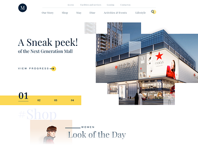 Fashion Mall Website Design bold branding design details ecommerce design engaging experience design fashion graphics interaction design lafayette layout design light design mall modern design simple ui uidesign vibrant colors website