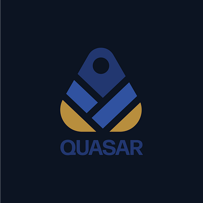 Quasar branding design flat icon logo logochallenge vector