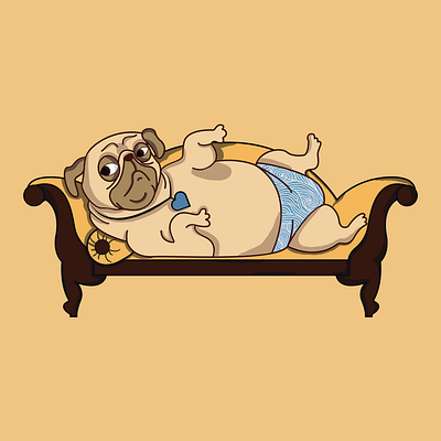 Pug illustration photoshop pug rose titanic