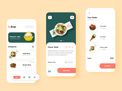 Food Deliery App app design mobile ui