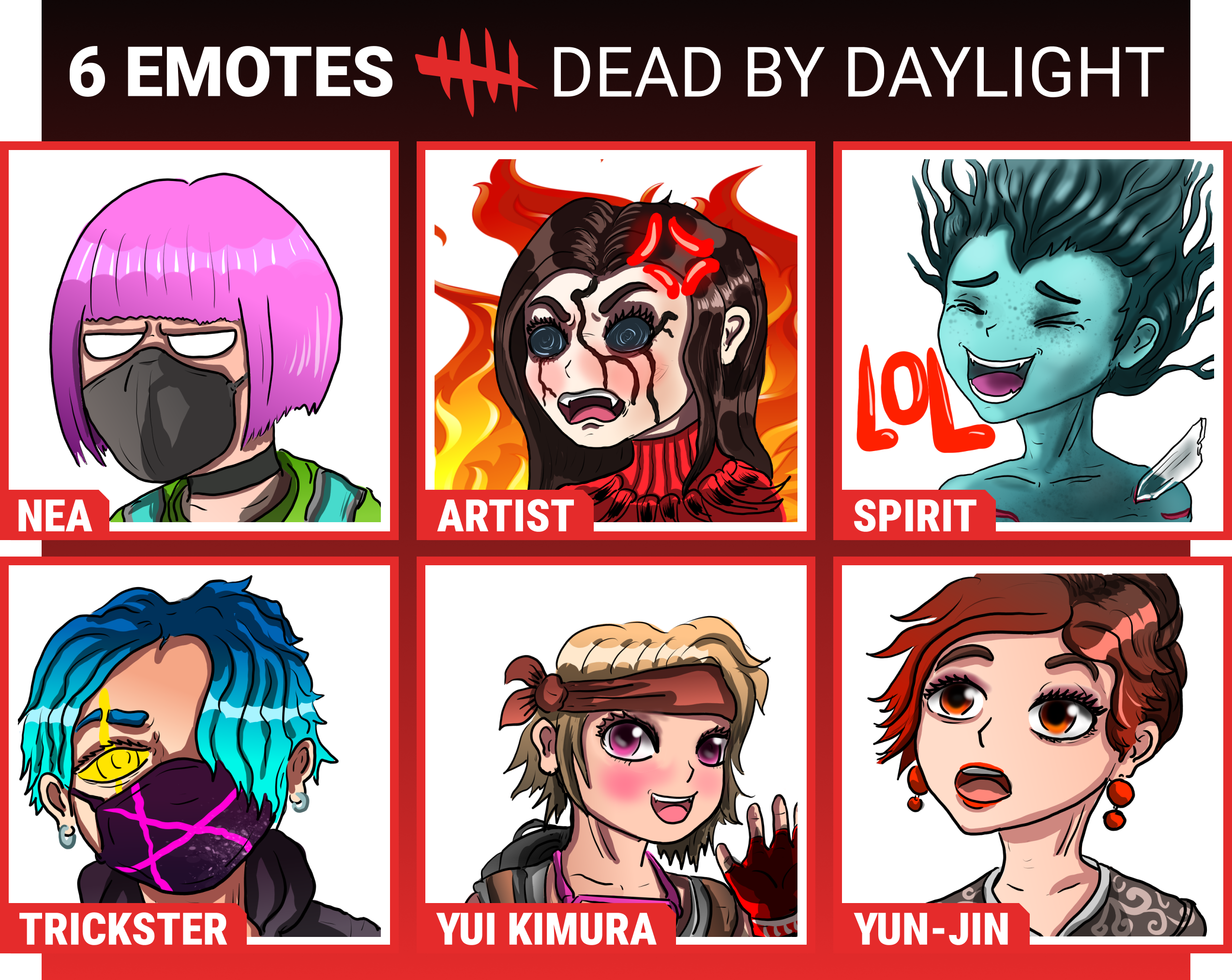 Create custom dead by daylight emotes for twitch or discord by Shuninya