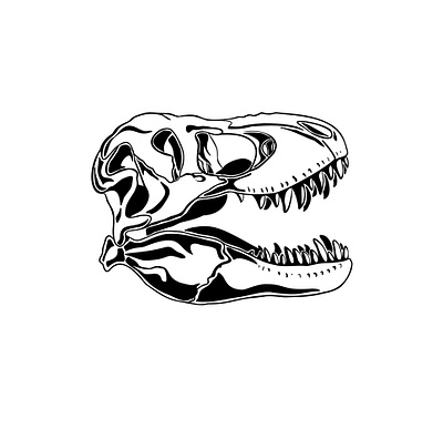 Inktober 2020. Day 3. Bulky affinitydesigner art bulky design dinosaur flat icon illustration ink inktober inktober2020 ipadproart logo poster skull trex vector