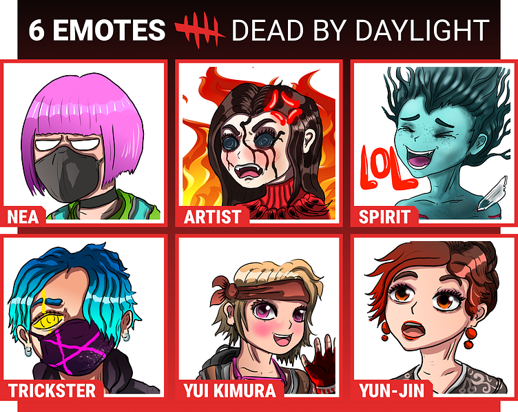 6 Dbd Emote Set 5 Dead By Daylight Twitch Discord Emotes By Nomad Grls On Dribbble