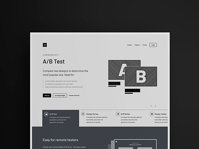 Design VS Design Landing Pages 3d animation black branding c4d case study compare creative dark heatmap homepage logo minimal motion redesign report research simple test ui