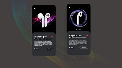 Apple Airpod adobe xd adobexd animation app branding design illustrator logo ui ux vector website