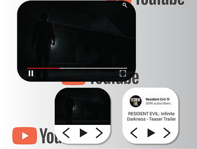 YouTube Homescreen Widget artwork design digital art flat icon illustration illustrator iphone logo minimal mobile uidesign uiux userinterface vector weekly warm up widget youtube