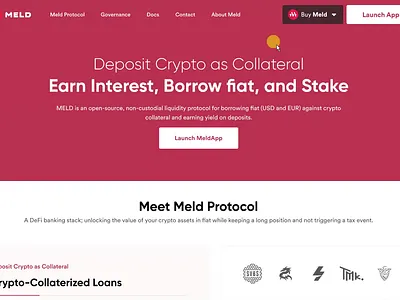 Meld Landing Page Interaction blockchain crypto design interaction landingpage ui web3