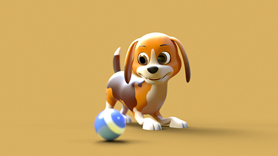 Little Dog - 3D Character 3d 3d animation 3d character 3d character design 3d character modeling 3d model 3d modeling animation cinema 4d octane render