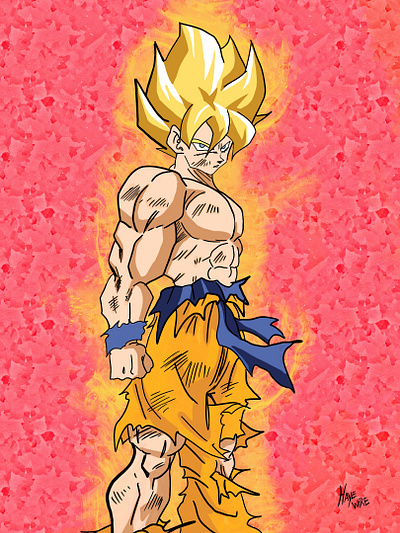 Goku graphic design illustration