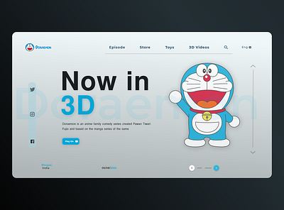 Doraemon adobe xd adobexd animation design doraemon ui ux vector web website