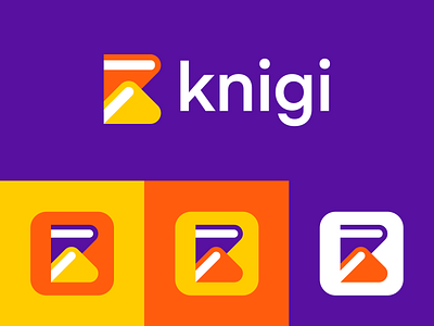 Knigi V2 book logo books branding identity k k logo k monogram letter logo logo design logo designer logotype mark monogram symbol typography