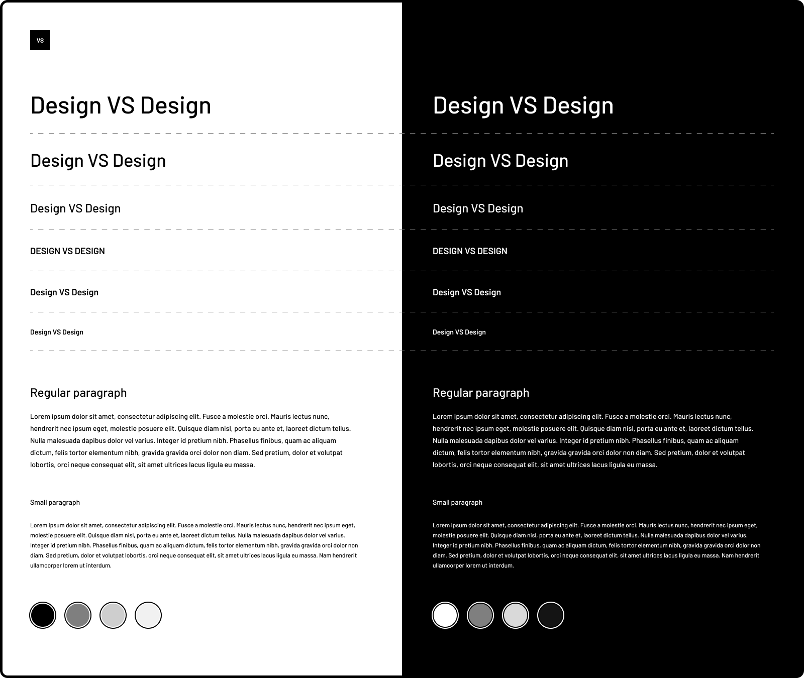 Design VS Design typography styles