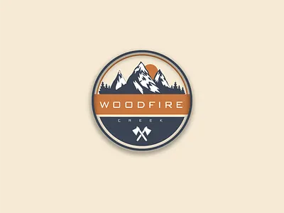 Woodfire creek branding design illustration logo vector