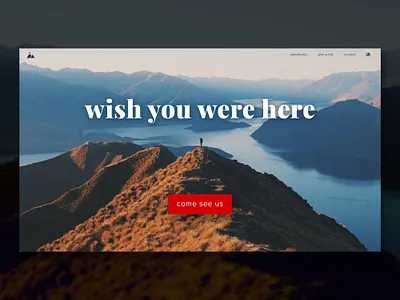 Daily UI 003 | Landing Page dailyuichallenge landingpage mountains travel