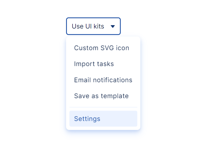 Figma React Ui kit - Dropdown component (Outline style) app design design system dropdow expand figma form input outline ui ui kit