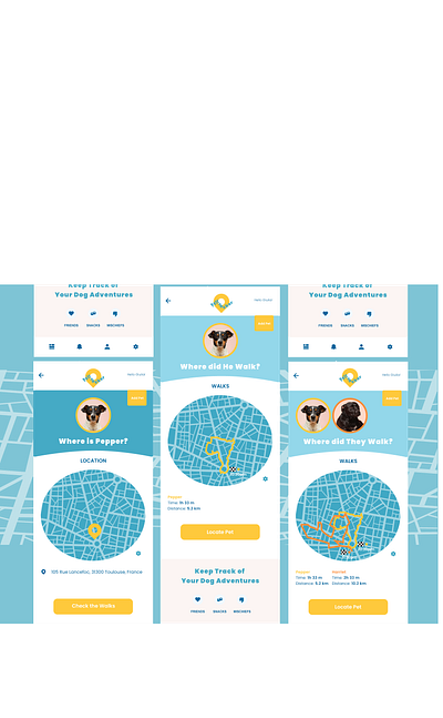 Dog Location Tracker app behance daily ui location tracker ui ux xd