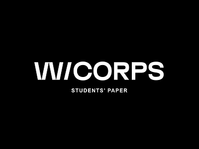 W/Corps alphabet brand branding font identity illustration learning lettering letters logo logotype minimal minimalism news newspaper type typeset typography university wordmark