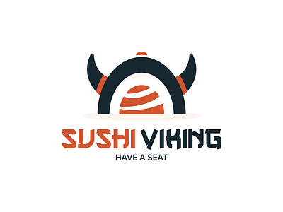 Sushi Viking Logo Concept business logo fastfood logomark vector restaurant seafood sushi sushi business logo sushi restaurant logo vector logo viking viking logo