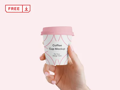 Free Small Coffee Cup Mockup branding cafe coffee cup design download free identity logo mockup psd template typography