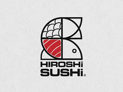 Hiroshi Sushi Logo branding businesslogo fishlogo foodlogo graphicdesign graphicdesigner illustrator logo logodesign logodesigns logomark logos logotype photoshop sushi logo