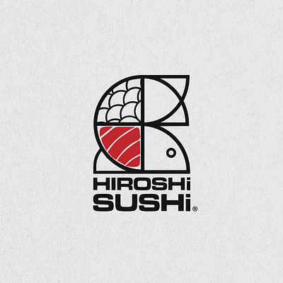 Hiroshi Sushi Logo branding businesslogo fishlogo foodlogo graphicdesign graphicdesigner illustrator logo logodesign logodesigns logomark logos logotype photoshop sushi logo